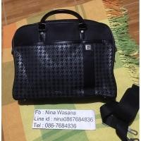 ราคา กระเป๋า Pierre Cardin แท้มือสองทรงเอกสาร เดินทางได้ (7256242262)