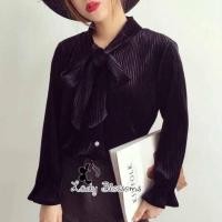 ราคา เสื้อกำมะหยี่ อัดพลีท (859322969)