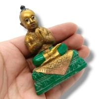 ราคา ALN888กุมารทองพนมมือสีเขียว หลวงพ่อเต๋คงทอง วัดสามง่าม ขนาดประมาณ 3 นิ้ว ทำจากเนื้อดินผสมผงพรายกุมารใต้ฐานอุดมวลสาร (22070728356)