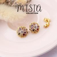 ราคา พร้อมส่ง!! ต่างหูติดหูทับทิมดอกพิกุล ต่างหูดอกพิกุลพลอยทับทิม งานหมั้น งานแต่ง (11146361958)