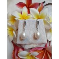 ราคา ต่างหูมุกแท้ ต่างหูไข่มุกแท้ ตัวเรือนเงินแท้92.5 ฝังเพชรCZ แบบสวยเรียบหร (9952794009)