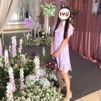 ราคา ชุดเดรส สีม่วงพาสเทล (2187535405)