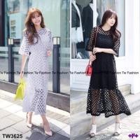 ราคา ชุดเซ็ท เดรสลูกไม้ฉลุ+เดรสสายเดี่ยว (697810174)