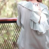 ราคา —- ส่งต่อ เสื้ออัดพลีท ทรงสวยมากๆ ใส่ไป 2 ครั้งถ้วน—— (5642847455)