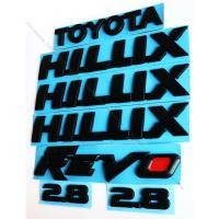 ราคา ชุด 7 ชิ้น REVO โลโก้ แต่งรอบคัน สติ๊กเกอร์ 3D โตโยต้า ไฮลักซ์ รีโว่ Logo Sticker Set Toyota Hilux REVO สีดำด้าน (23503310834)