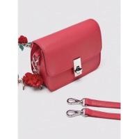 ราคา กระเป๋าสะพายข้างสีชมพูเข้ม chocky pink แบรนด์ Zara แท้จากshop (3946036520)