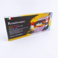 ราคา ชุดสีอะคริลิค โทนพาสเทล 12 สี 12ml Renaissance Acrylic Colours Pastel Set (12สี/กล่อง) (5547434599)