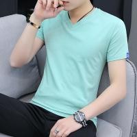 ราคา ✨T-SHIRT เสื้อยืด คอวี แขนสั้น สีพื้น ผ้าCotton100% (สีเขียวมิ้น)✨ (6267648133)