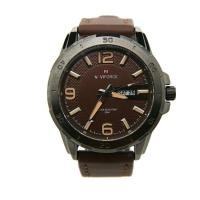 ราคา naviforce watch แท้ นาฬิกาข้อมือผู้ชาย สีน้ำตาล สายหนัง รุ่น NF9055-BROW (293600136)