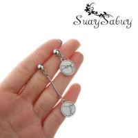 ราคา ต่างหูแฟชั่นลายหินอ่อนสีขาว (814169275)