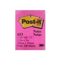 ราคา (KTS)Post-it กระดาษโน๊ต 3M - No.653 ขนาด1.5x2 สีสะท้อน คละสี!! (7370437970)