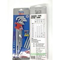 ราคา ชุดหกเหลี่ยม9ชิ้น Texas Bull ( ชุดดาว ) ประแจแอล ชุดตัวแอล ประแจหกเหลี่ยม หัวดาว หัวท๊อก ประแจท๊อกซ์ รหัส TX-TQPL (5855938906)