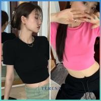 ราคา เสื้อครอปเว้าหลัง ผูกหลัง เปิดหลังเซ็กซี่ เข้ารูปสีพื้น (23320212426)