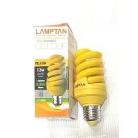 ราคา หลอดทอนาโดสีเหลืองทึบ Sprial Compact 13W Lamptan E27 220V (19342596137)