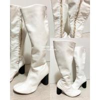 ราคา รองเท้าบูทสีขาวส้นสูงมือสอง (20480891378)