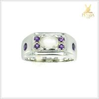 ราคา แหวนมุกดาหารแท้ อัญมณีสีขาวนวล ชวนให้หลงใหล แหวนพลอยแท้ (3878057962)