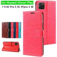 ราคา เคสโทรศัพท์มือถือหนัง ฝาพับแม่เหล็ก พร้อมช่องใส่บัตร สําหรับ Huawei Honor Play 7 6 6C Pro 5 5C 4Tpro 3 3E (10996999562)