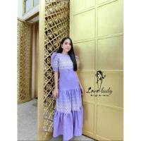 ราคา เดรสยาว ผ้าไทย ผ้าพิม์ลาย (3173090221)