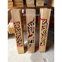 ราคา ฉลุระเบียงไม้สัก แพ็ค10แผ่น ฉลุระเบียง ฉลุไม้สัก ฉลุไม้ (20265745194)