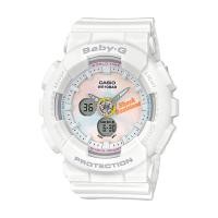 ราคา Casio Baby-G นาฬิกาข้อมือผู้หญิง สายเรซิ่น รุ่น BA-120T-7A - สีขาว (2297040100)