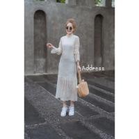 ราคา เดรสลูกไม้คอปีน ผ้าฉลุไม้ฉลุ (4458635108)