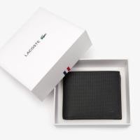 ราคา Lacoste Men's CHANTACO small billfold กระเป๋าสตางค์หนังลายปีเก้สีดำ ของแท้พร้อมกล่องและป้ายแท็ก (23071710346)