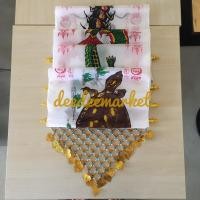 ราคา ธงกฐิน ปักลูกปัด สวยงาม ธงสัตว์ 4 ชนิด ธงนางมัจฉา ธงเต่า ธงจระเข้ ธงตะขาบ (มีหลายสี รบกวนสอบถามสีในแชทค่ะ) ขนาด100*40cm (2879538707)