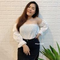 ราคา เสื้อเปิดไหล่คนอ้วน​ เสื้อเปิดไหล่สาวอวบ (6238469464)