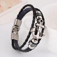 ราคา Anchor leather cuff bracelet ข้อมือหนังสมอเรือ (421076898)
