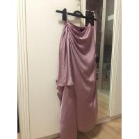 ราคา eclipse เดรสผ้าซาติน สีชมพูกะปิออกม่วง มือสอง สวยมาก (3567375520)