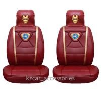 ราคา (1คู่) หุ้มเบาะหนังคู่หน้า ลายไอรอนแมน Iron Man ลิขสิทธิ์แท้ (2212379335)