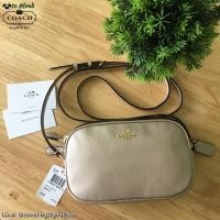 ราคา COACH W CROSSBODY POUCH IN PEBBLE LEATHER (GOLD) (89384536)
