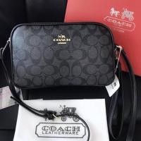 ราคา Coach กระเป๋าสะพาย2 ซิป ลายซิกเนอร์เจอของเเบรน อะไหล่ทอง งานปั้ม งานเป๊ะมีถุงผ้า CROSSBODY (4533752332)