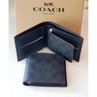ราคา Coach F25519 Compact ID Wallet กระเป๋าสตางค์