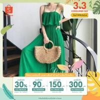 ราคา [ลด90฿ใส่โค้ดDETMAR90] จั๊มสูทกางเกง ผ้าชีฟอง อัดพรีททั้งตัว จั๊มสูทผู้หญิง ชีฟอง สวยมาก (15442795866)