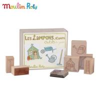 ราคา Moulin Roty ชุดตัวปั้มยาง Stamper ลายอุปกรณ์สวนครัว+ถาดหมึก MR-712293 (7032719969)