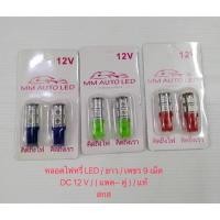 ราคา ถูกที่สุด ใน Shopee หลอดไฟหรี่ LED T10 / หลอดไฟเสียบ T10 LED 12V "ราคา1คู่" / 9ชิฟ ( สำหรับใช้กับรถมอเตอร์ไซค์/รถยนต์) (18039898219)