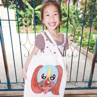 ราคา กระเป๋าผ้าเพ้นท์ลายน้องหมา (6816750723)