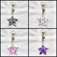 ราคา  จิวสะดือ สีเงิน  ประดับคริสตัลแท้ งานพรีเมี่ยม ขนาดก้าน 1.6 mm ความยาวทั้งหมด 2.5 cm สินค้าจริงสวยงามมาก (7633439741)