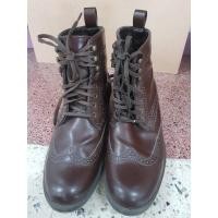 ราคา รองเท้าบูทหุ้มข้อสูงหนังสีน้ำตาลมือสอง ยี่ห้อ Zara Size 40 (9851657764)