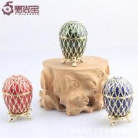 ราคา งานฝีมือโลหะผสมชุบทองสไตล์ยุโรปกล่องเครื่องประดับเคลือบสีตกแต่งไข่อีสเตอร์ประดับเพชรรัสเซียของขวัญตกแต่ง XNAV (20363557253)