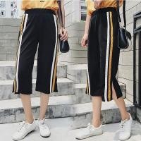 ราคา กางเกงขาบาน 5 ส่วน ผ้ากำมะหยี่เนื้อดี แต่งแถบข้าง ใส่สบาย (873170449)