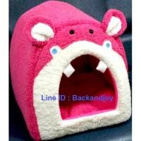 ราคา ที่นอนสุนัข ที่นอนหมา ที่นอนแมว เบาะนอน บ้านโดม ฮิปโปสีชมพู (6113348462)