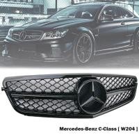 ราคา กระจังหน้าC63 สไตล์กสีดำเงา สำหรับ Benz C Class W204 C300 C350 2008-2014 (23405870615)