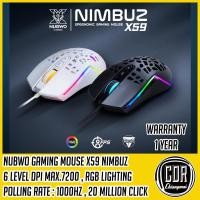 ราคา เมาส์เกมมิ่ง รุ่น NIMBUZ X59 Ergonomic Gaming Mouse Full RGB Macro ได้ [รับประกัน 1 ปี] (18582345708)