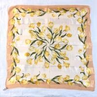 ราคา yves saint laurent silk scarf - yellow tulip flower (1662193933)