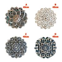 ราคา แผ่นไม้แกะสลัก 45cm ไม้สัก แกะสลัก แขวนผนัง ตกแต่งบ้าน แขวนผนังห้อง ตกแต่งผนัง Wall Hangings Home Decora (4092748553)