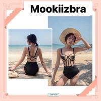 ราคา Mookiizbra ชุดว่ายน้ำเซ็กซี่วันพีช ฟรีไซร์ สีดำ เนื้อ แดง (3744447029)