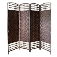 ราคา AjuShop-Delicato ฉากกั้นห้อง 4 บาน รุ่น HY2039 ขนาด 200x180x2ซม.สีน้ำตาลเข้ม (18612418158)