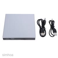 ราคา External CD DVD Drive, USB 2.0 Portable Slim Optical Drive, DVD/CD Writer Burner, High Speed Data Transfer, Plug and (2736393842)